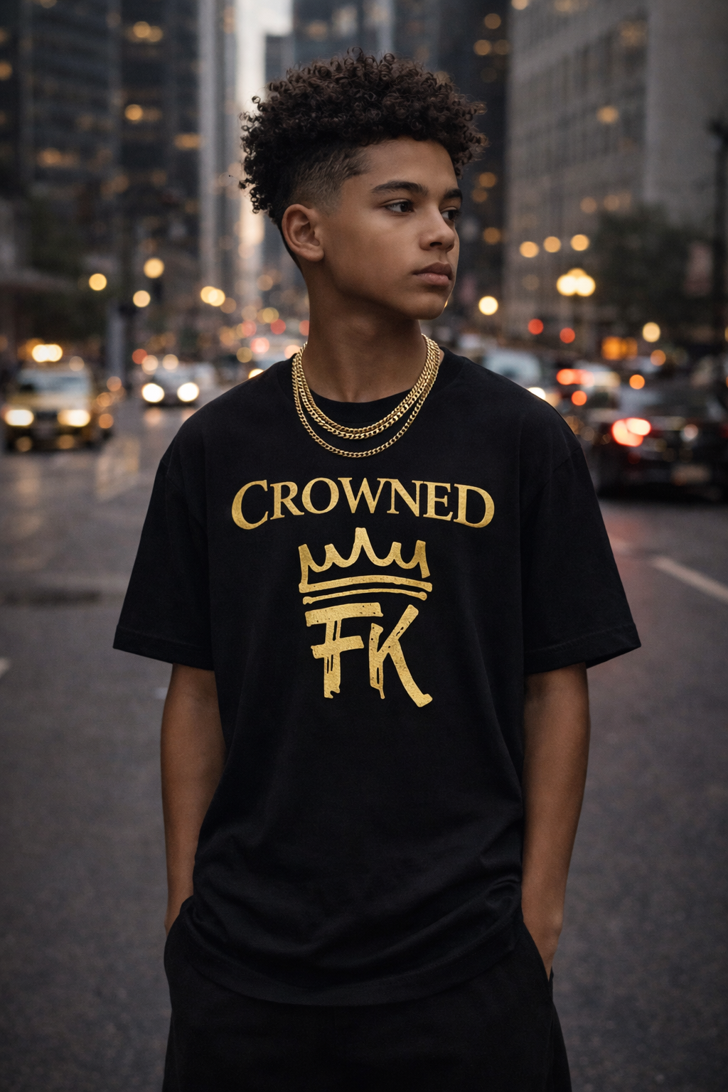 Crowned puff printed tees